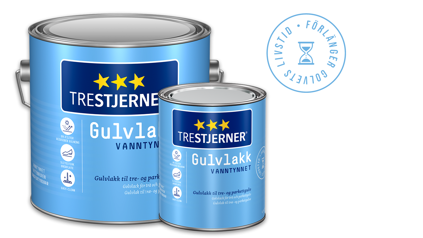 Trestjerner Golvlack Vattenburen