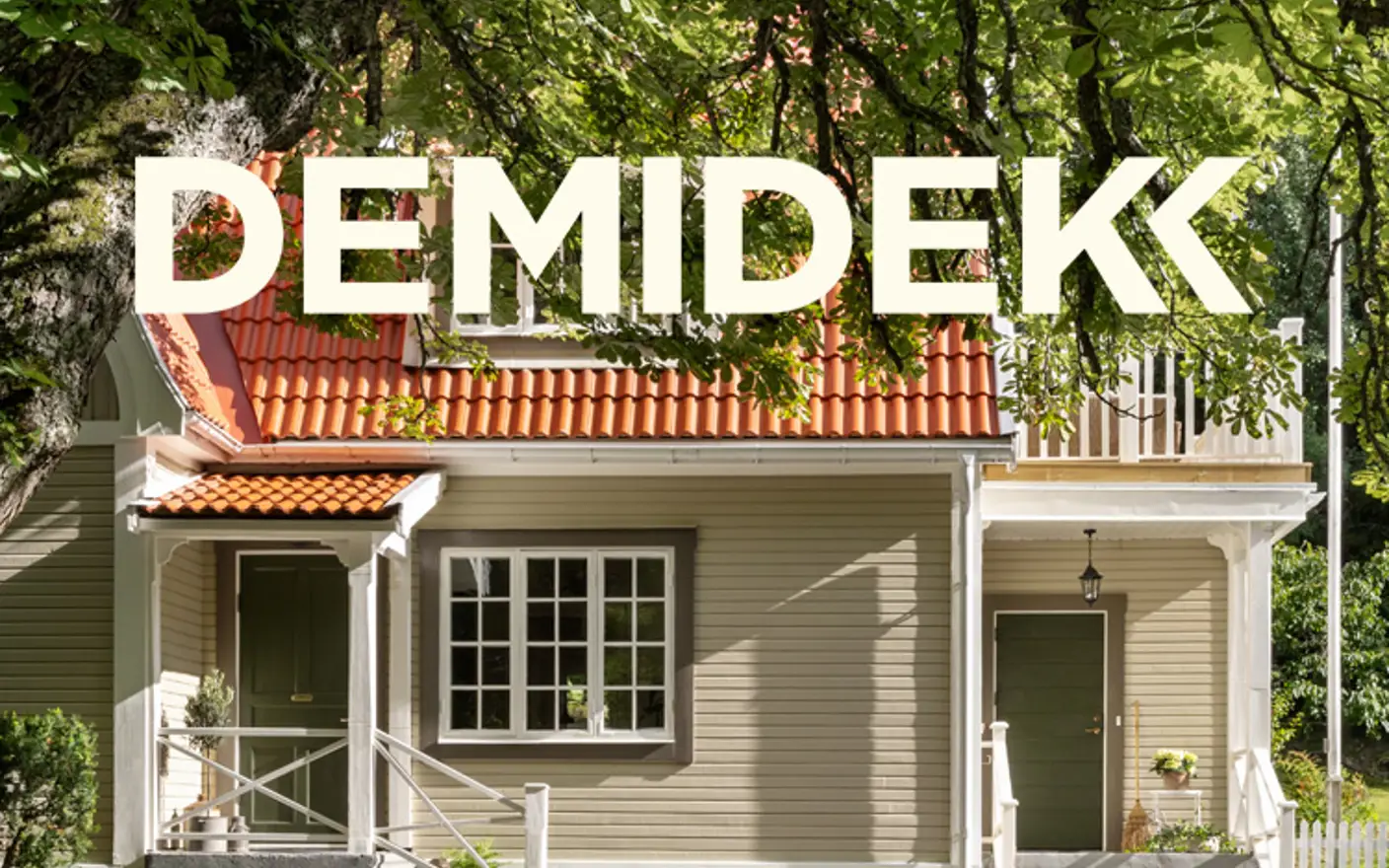 DEMIDEKK logga och bakgrund