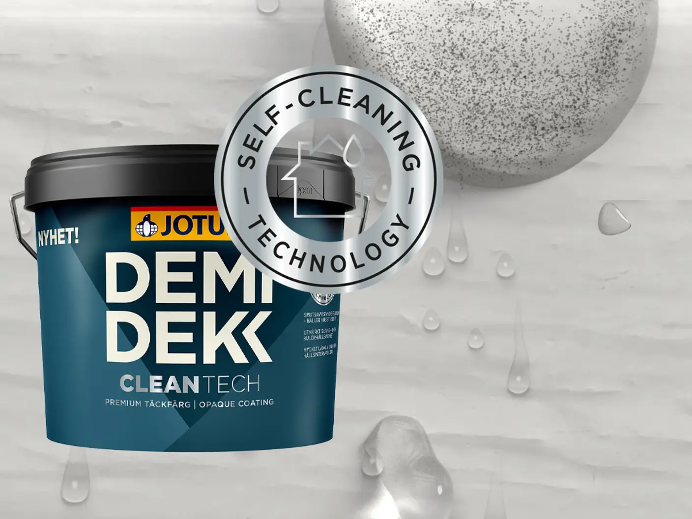 DEMIDEKK CleanTech’s Self-Cleaning technology - självrengörande utomhusfärg