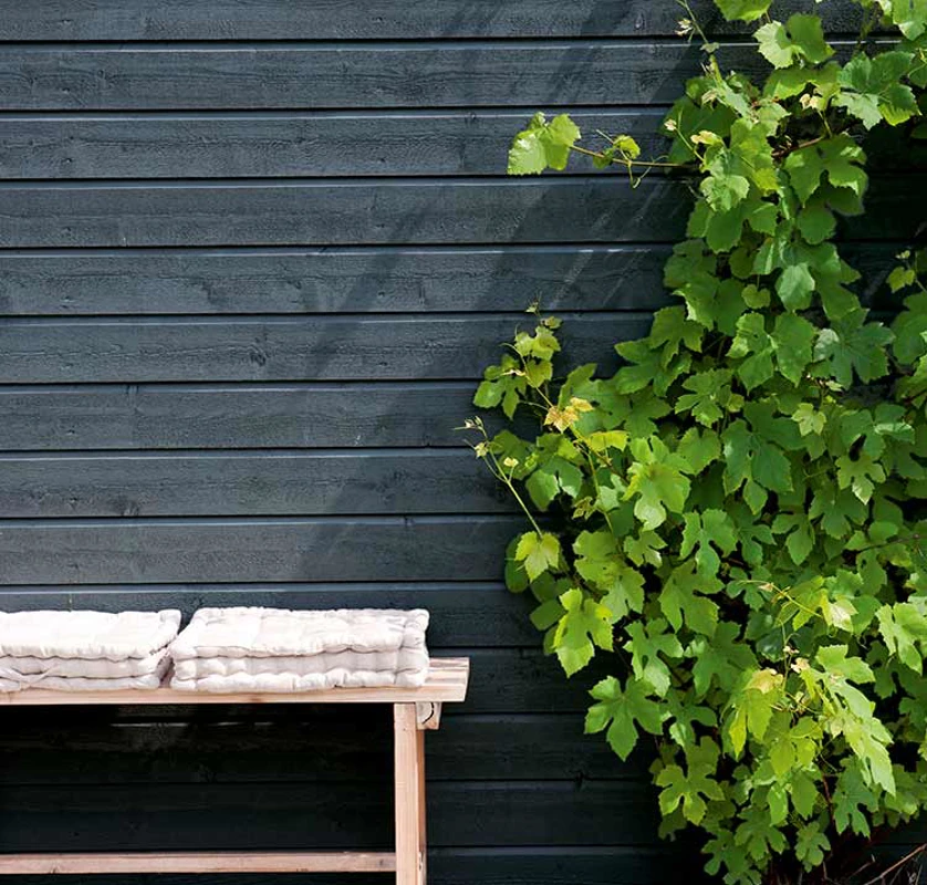 male ubehandlet husvegg