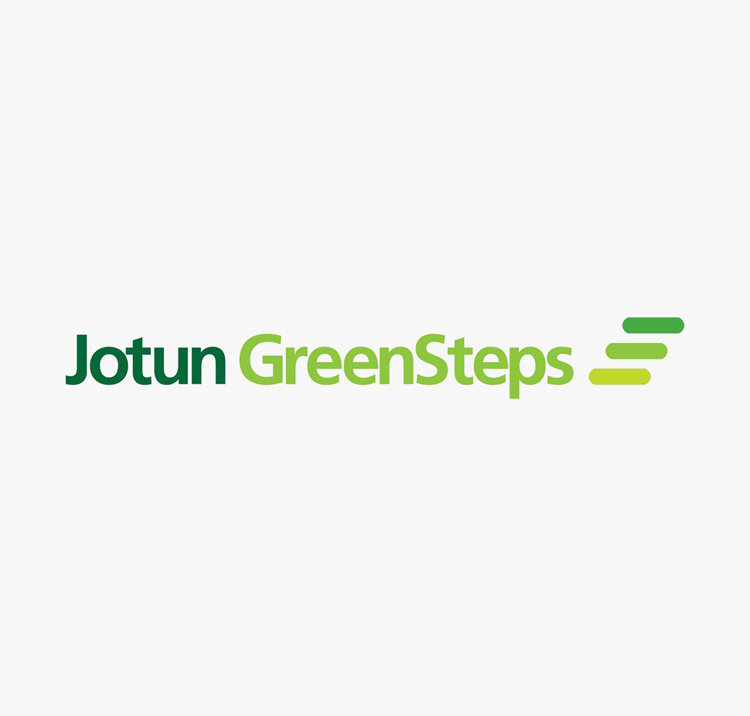 Jotun GreenSteps logotyp mot vit bakgrund
