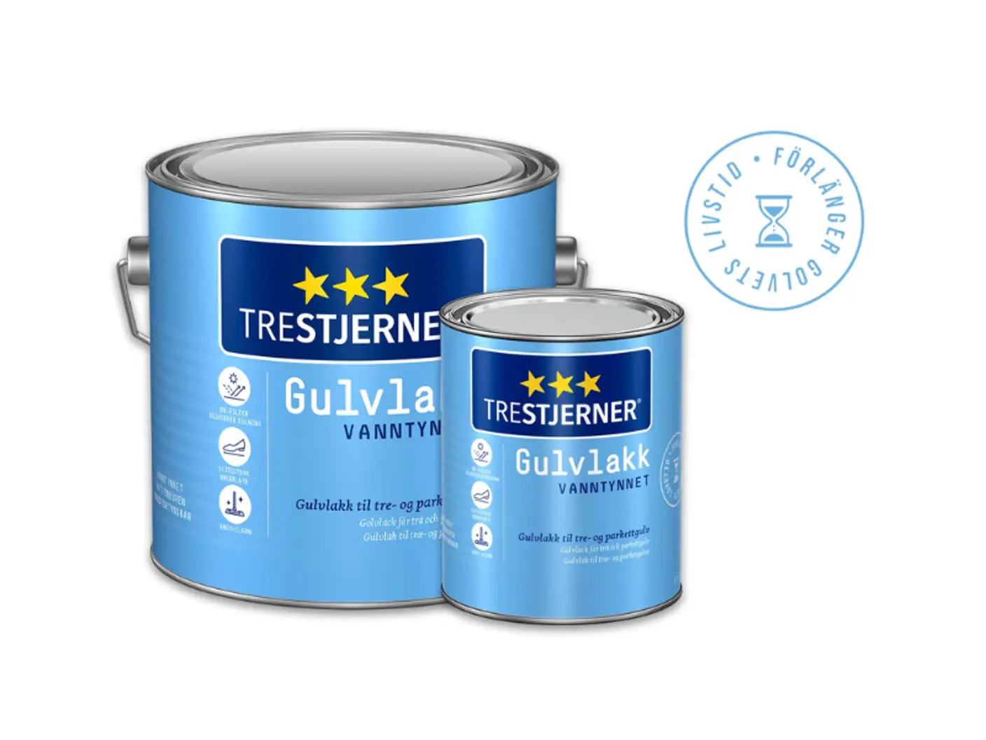 TreStjerner Golvlack Vattenburen