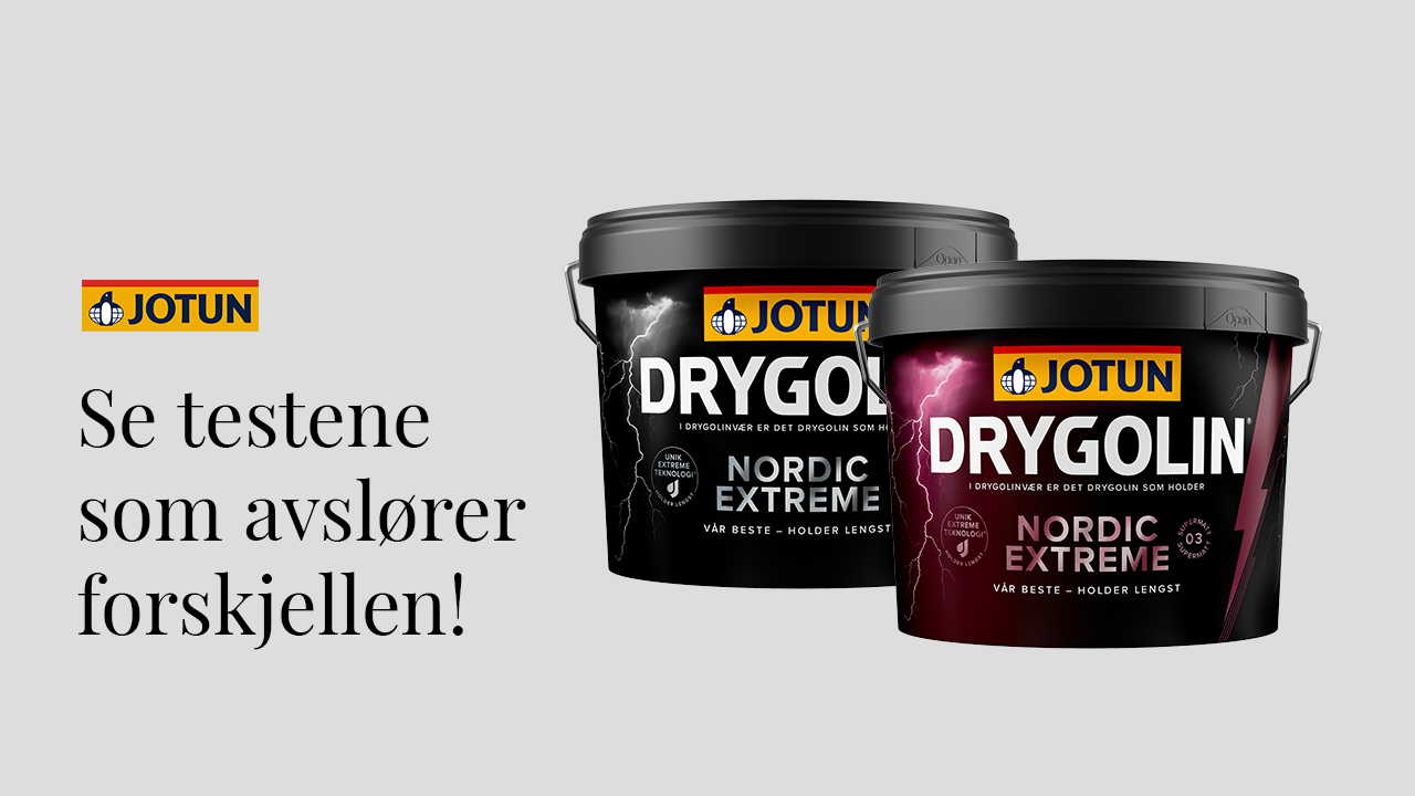 To malingsspann med DRYGOLIN Nordic Extreme og teksten Se testene som avslører forskjellen!
