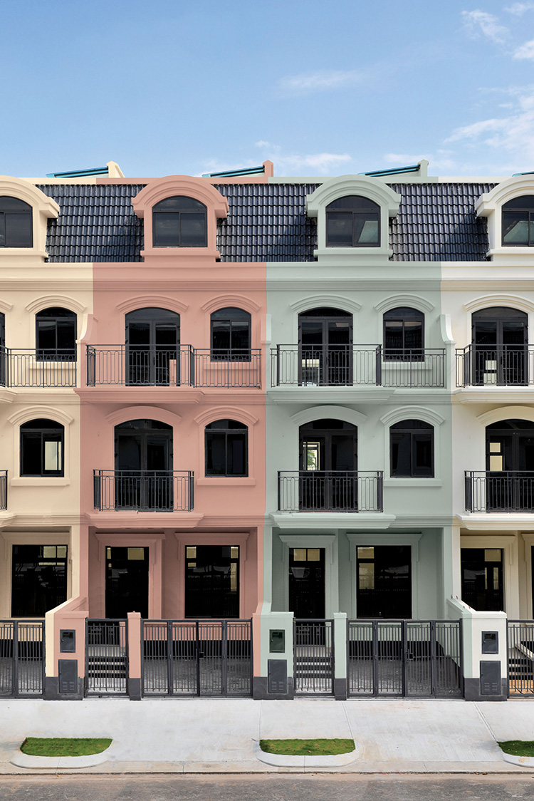 Jotun 1998 Spring Champagne 20047 Blushing Peach 6351 Tender Green