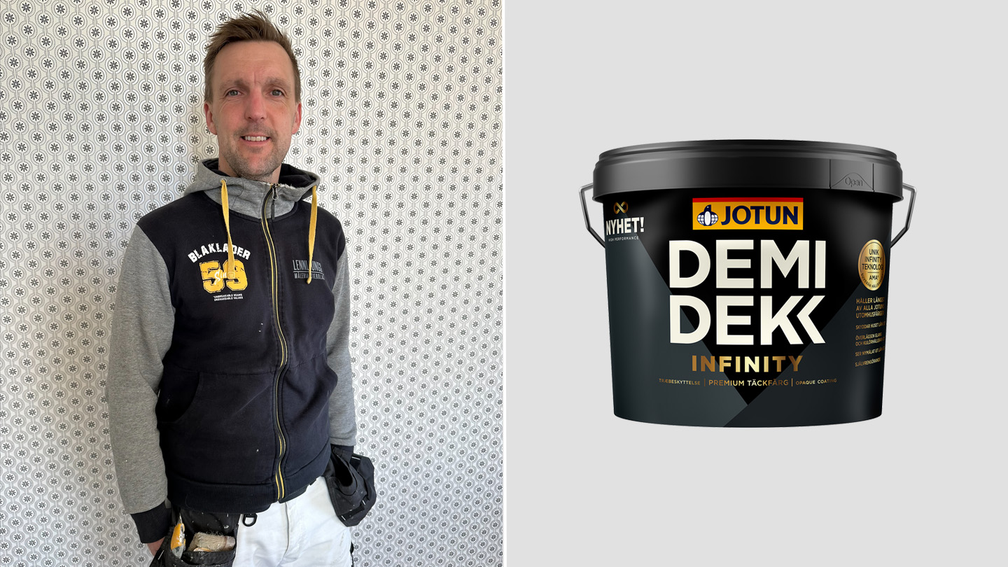 Målaren Patrik har DEMIDEKK Infinity som favorit