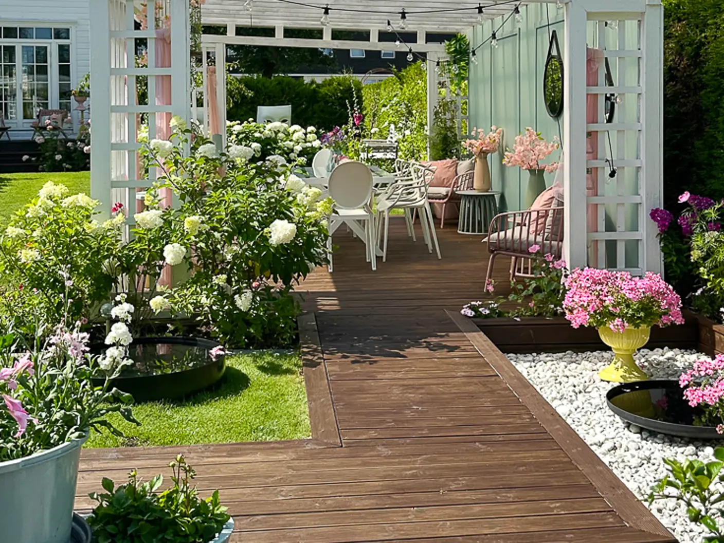 Terrasse beiset brun med TREBITT Terrassebrun