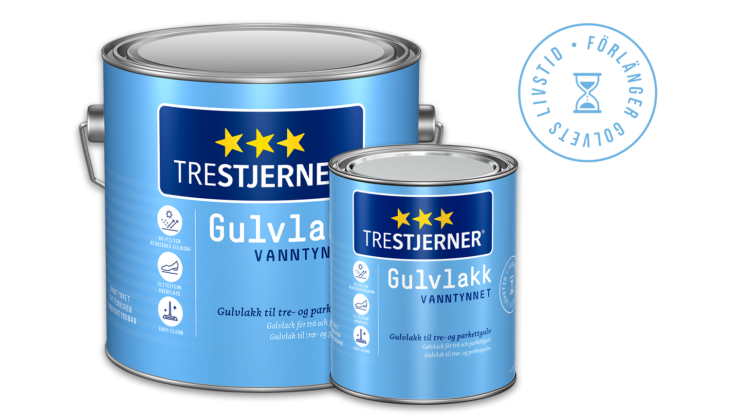 Trestjerner Golvlack Vattenburen